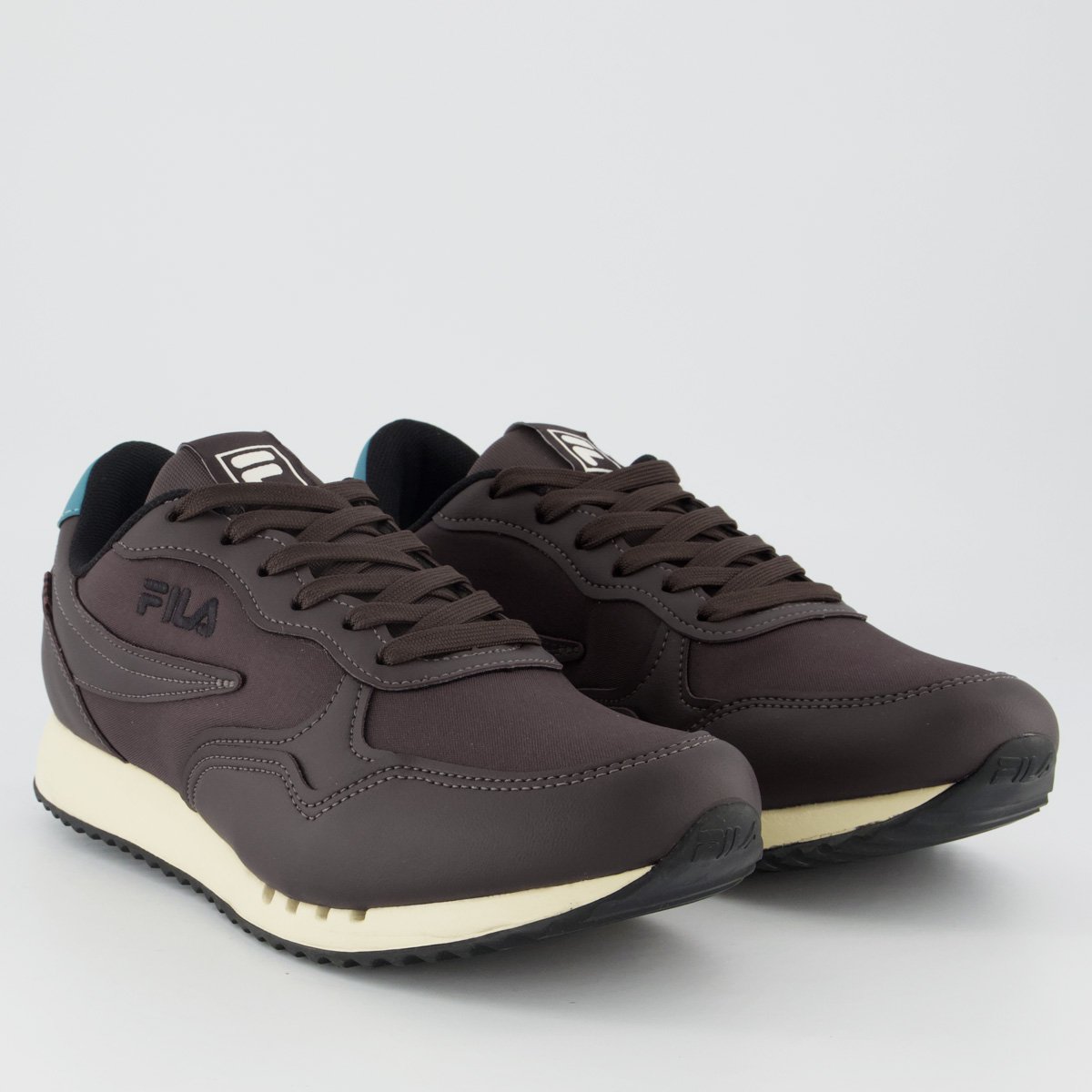 Tênis Fila Euro Jogger Vintage Marrom e Preto Marrom/Preto 2