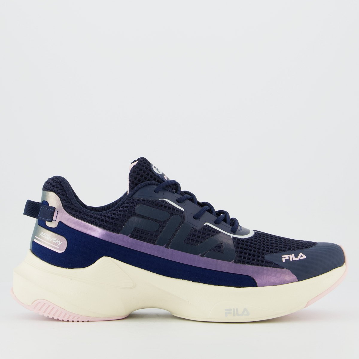 Tênis Fila Recovery Feminino Azul Marinho e Rosa