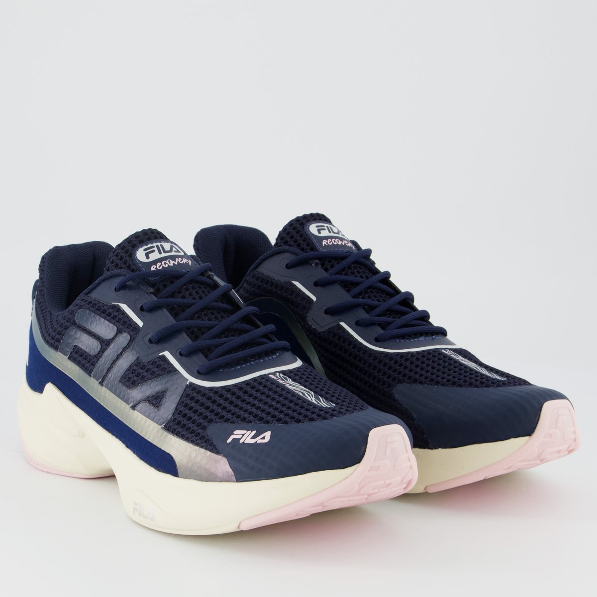 Tênis Fila Recovery Feminino Azul Marinho e Rosa Azul Marinho 2