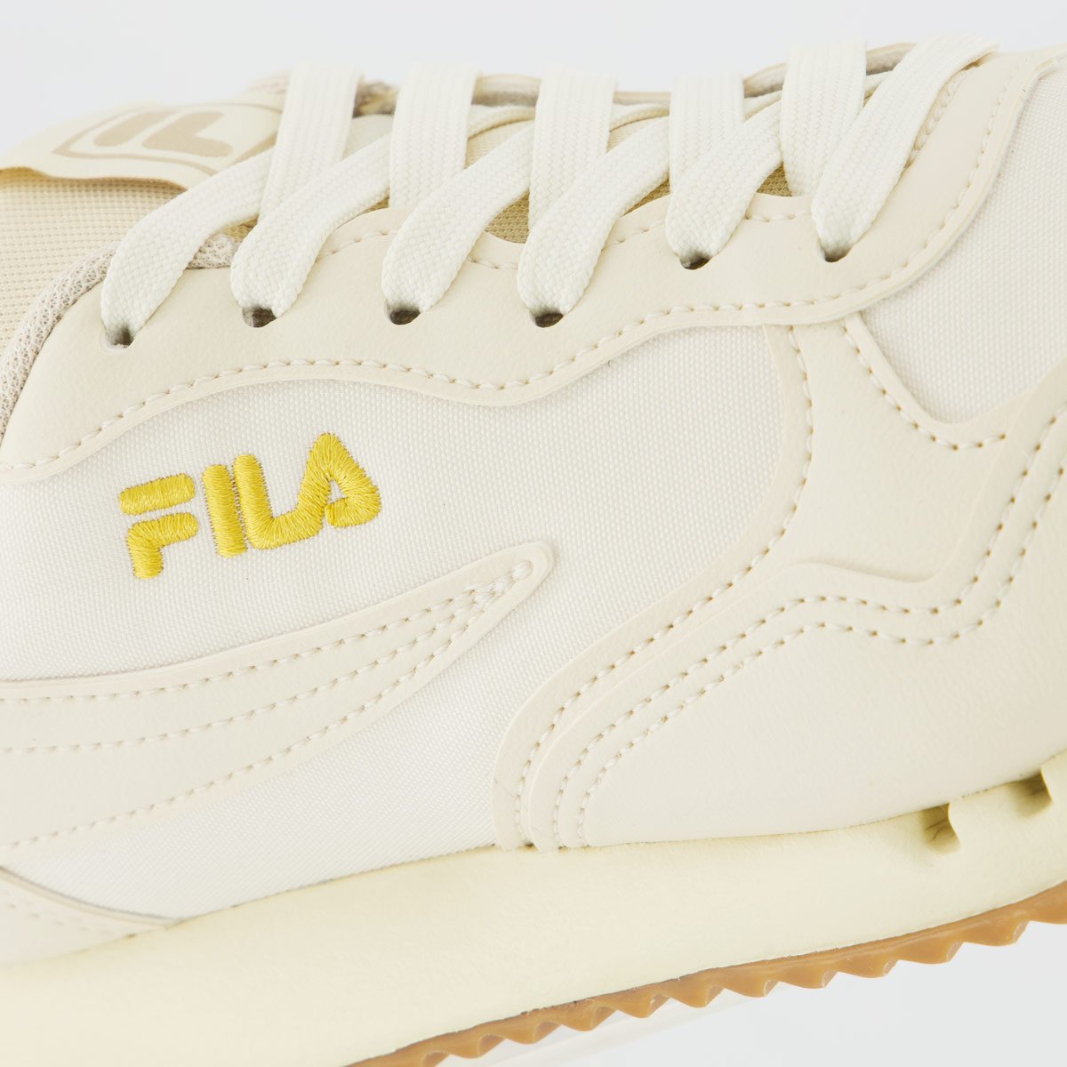 Tênis Fila Euro Jogger Vintage Feminino Bege e Dourado Bege 7