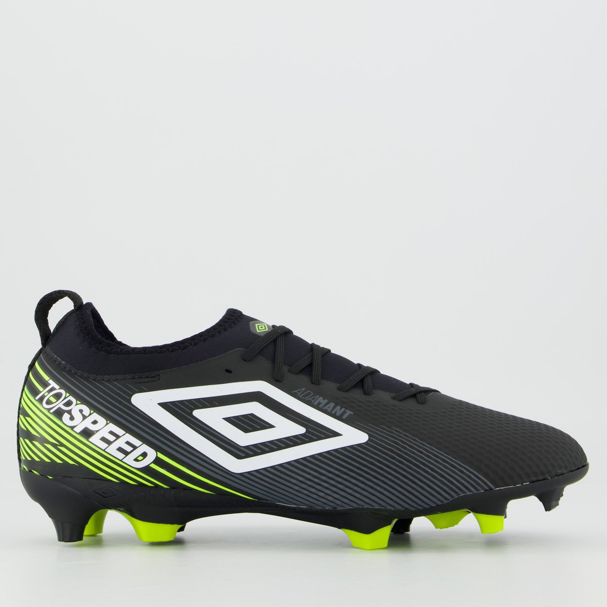 Chuteira Umbro Top Speed Club Campo Preta e Verde