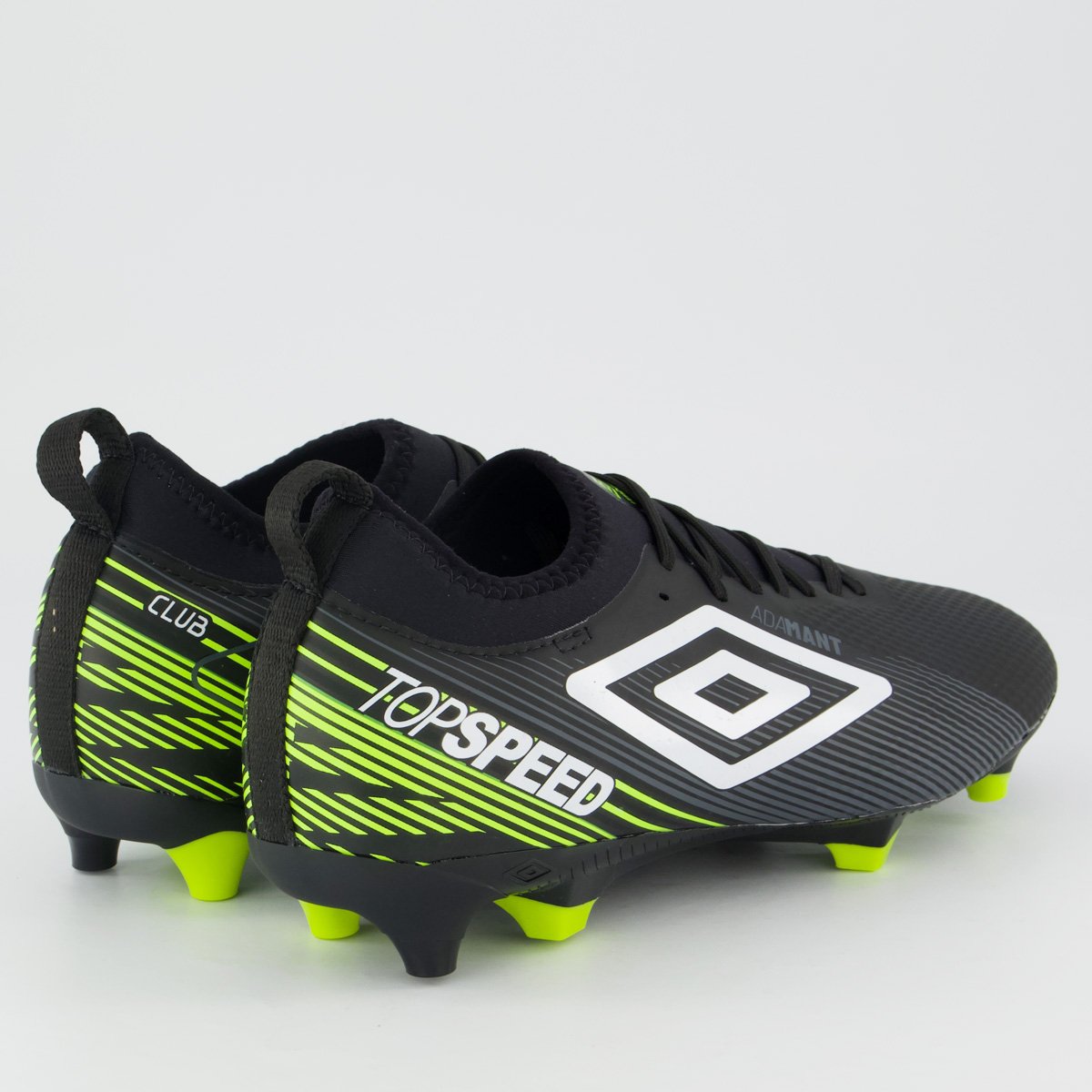 Chuteira Umbro Top Speed Club Campo Preta e Verde Preto 3