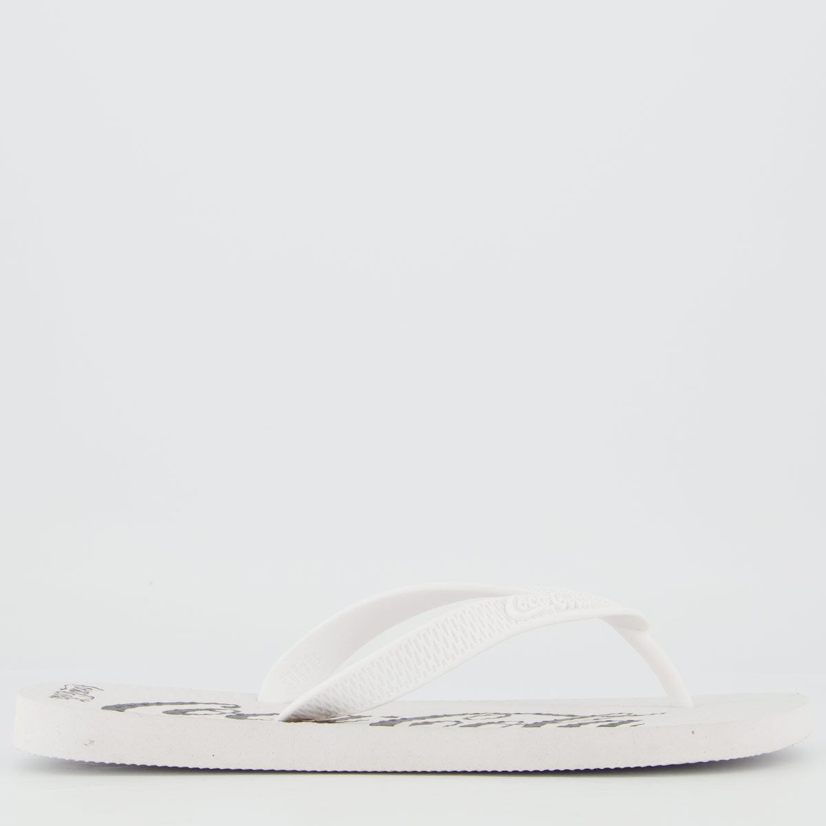 Chinelo Coca Cola Spencerian I Branco e Preto Branco 2