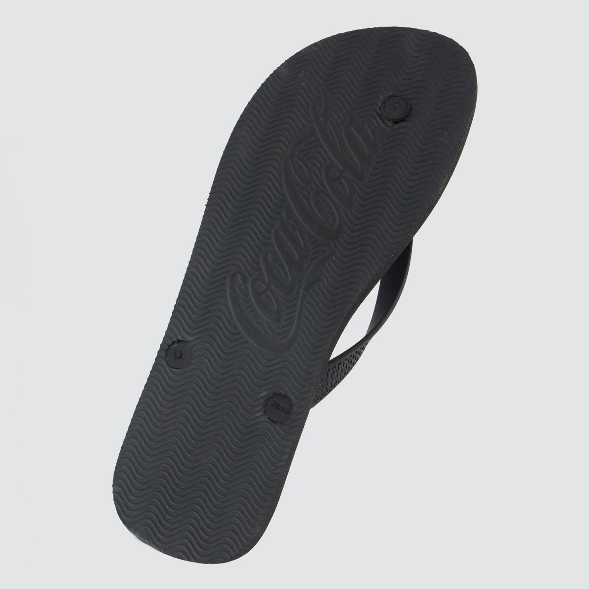 Chinelo Coca Cola Spencerian Preto e Branco Preto 5