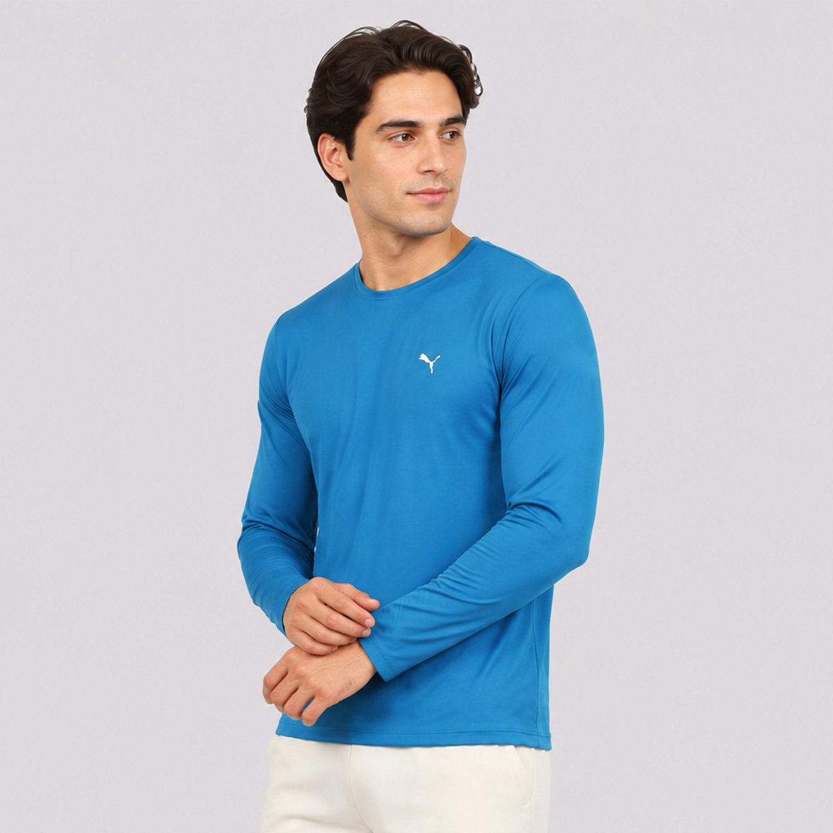 Camiseta Puma Manga Longa UV50+ Azul Azul 3