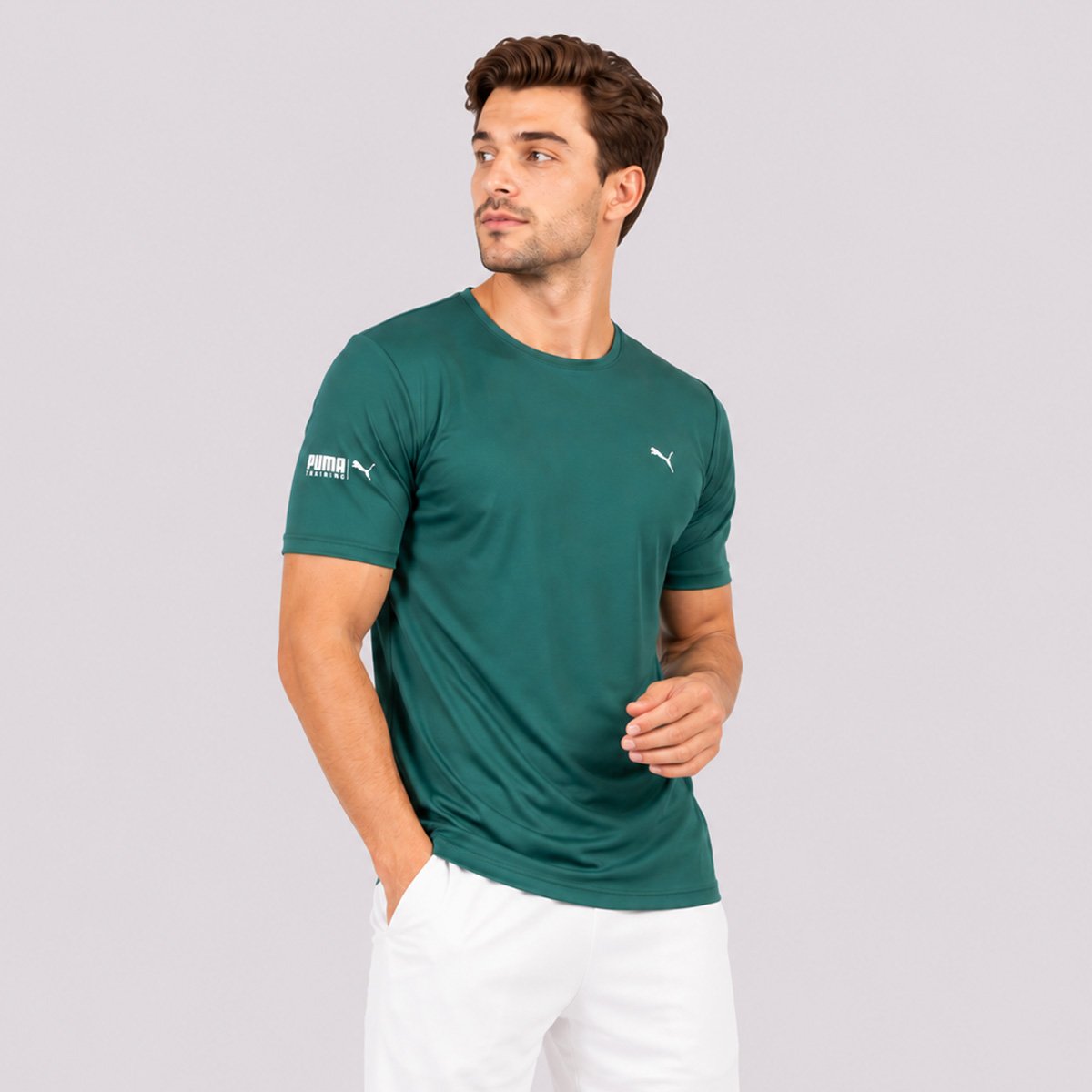 Camiseta Puma Manga Curta UV50+ Verde Verde 3