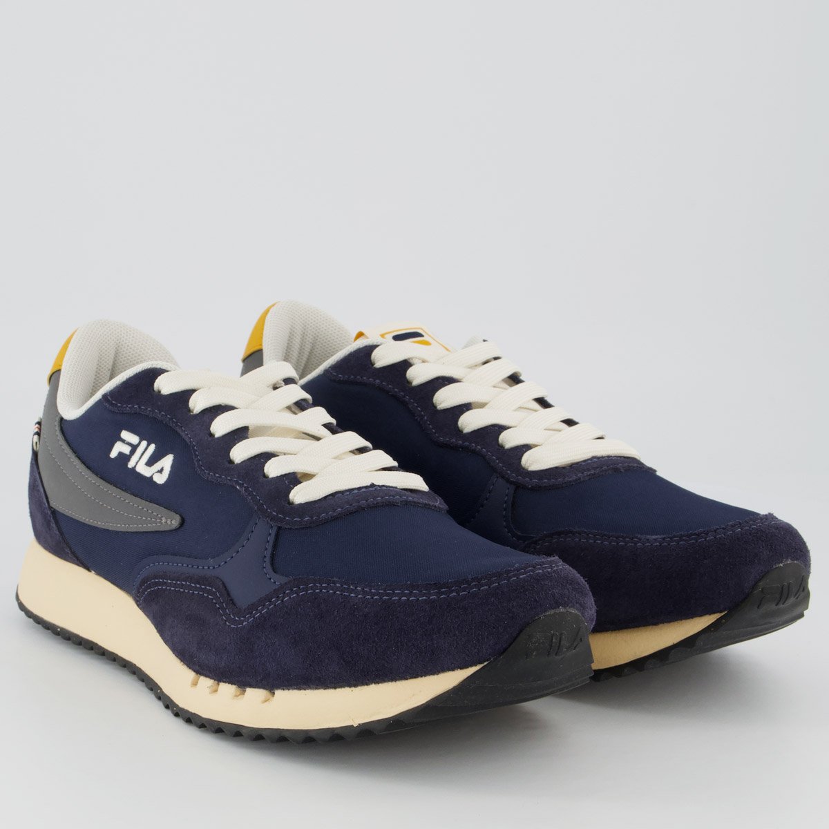 Tênis Fila Euro Jogger Vintage Marinho e Bege Azul Marinho 2