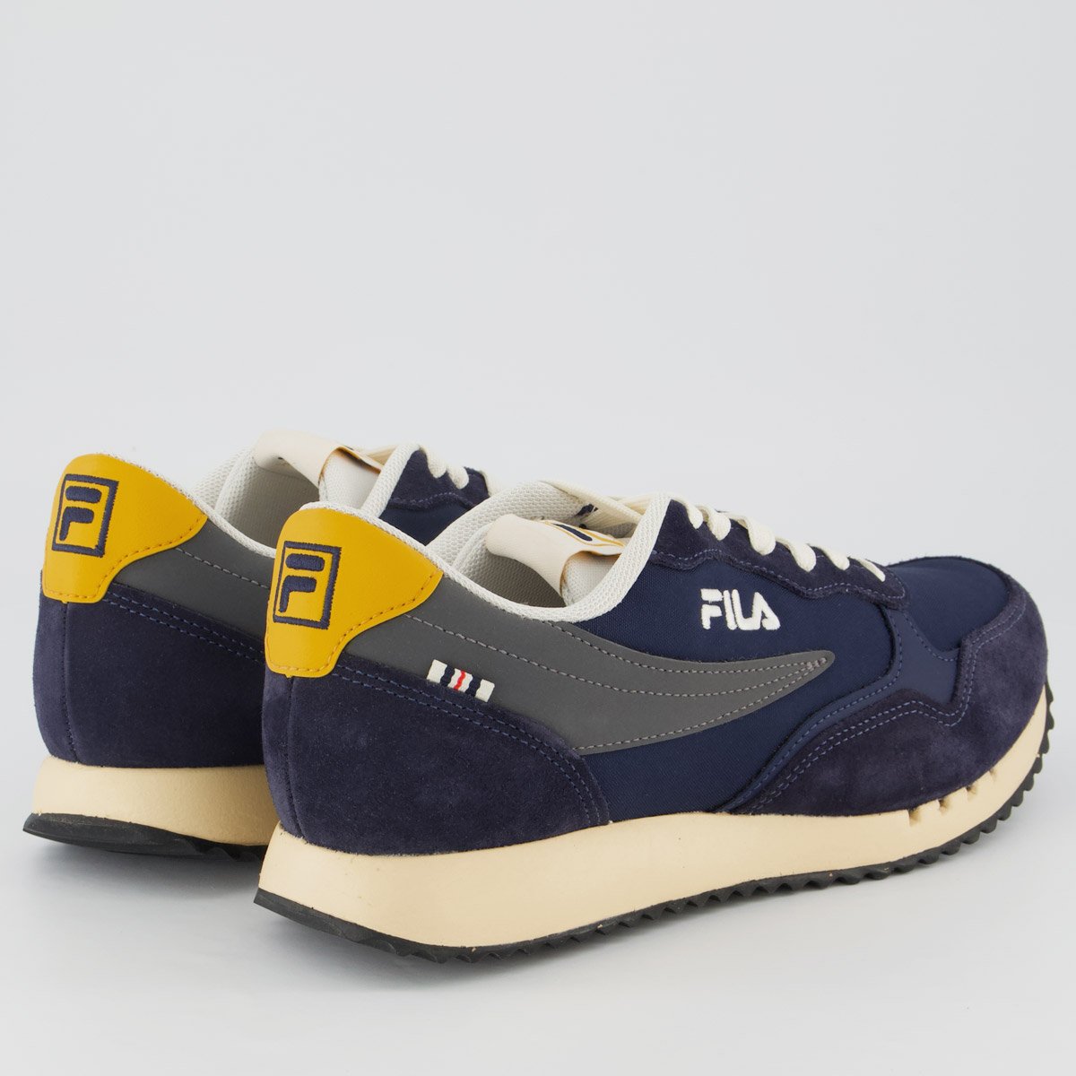 Tênis Fila Euro Jogger Vintage Marinho e Bege Azul Marinho 3