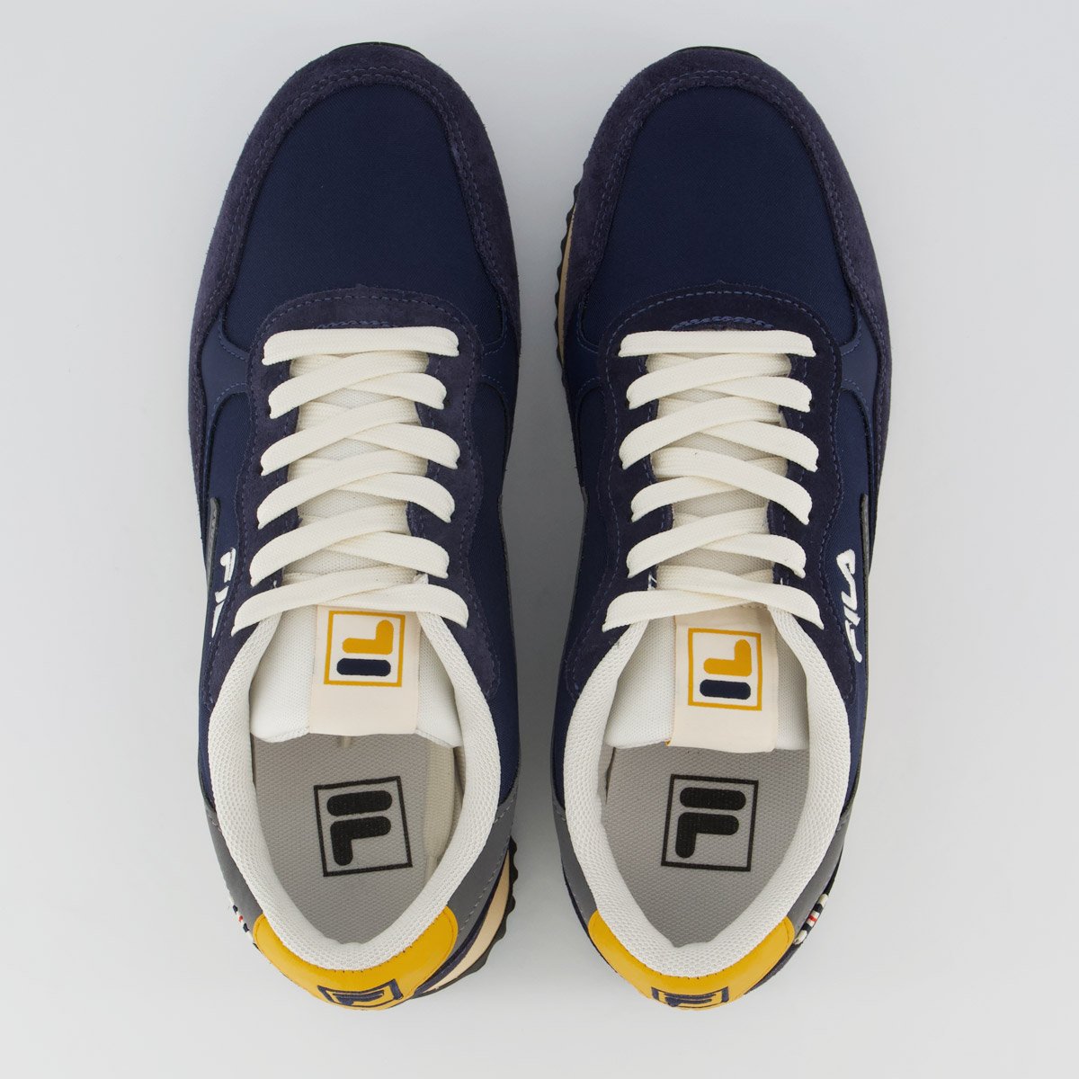 Tênis Fila Euro Jogger Vintage Marinho e Bege Azul Marinho 4