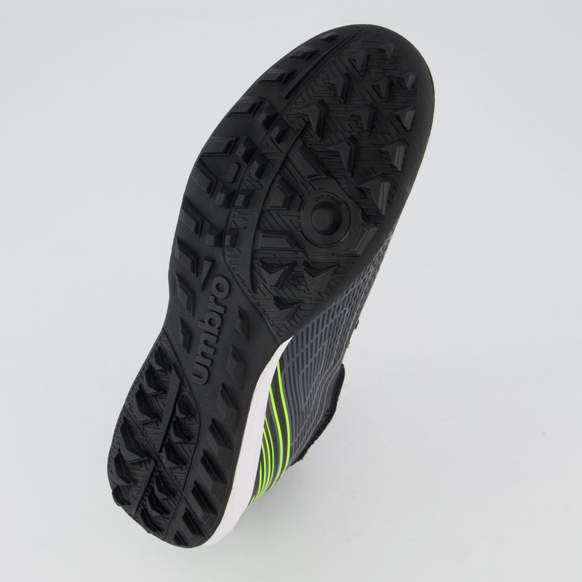 Chuteira Umbro Top Speed Club Society Preta e Verde Preto 5