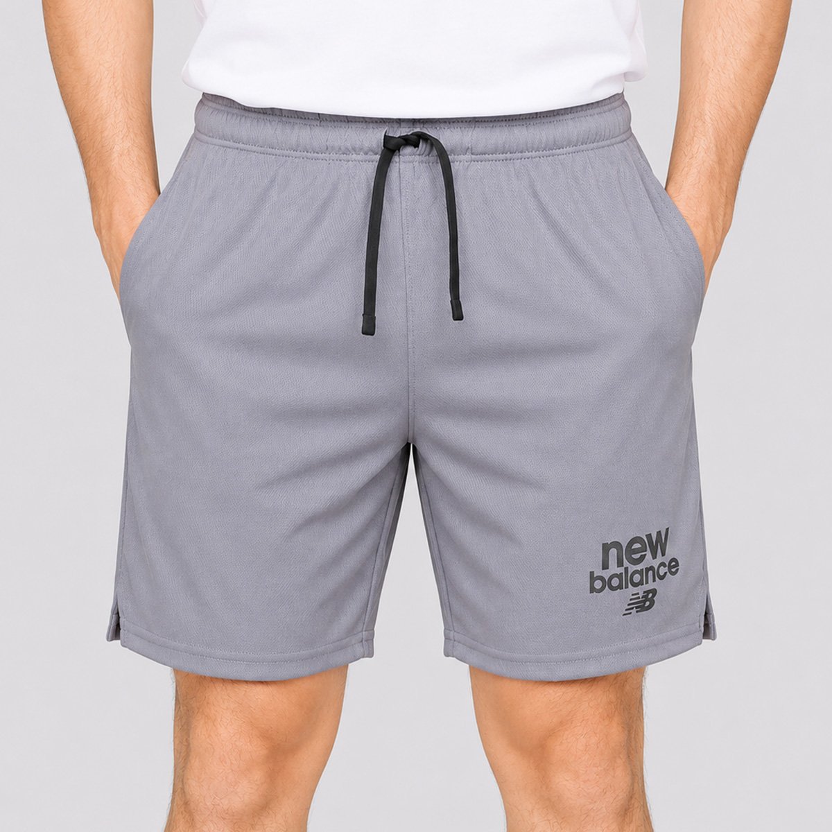 Bermuda New Balance Graphic 9 NB Cinza Cinza 2