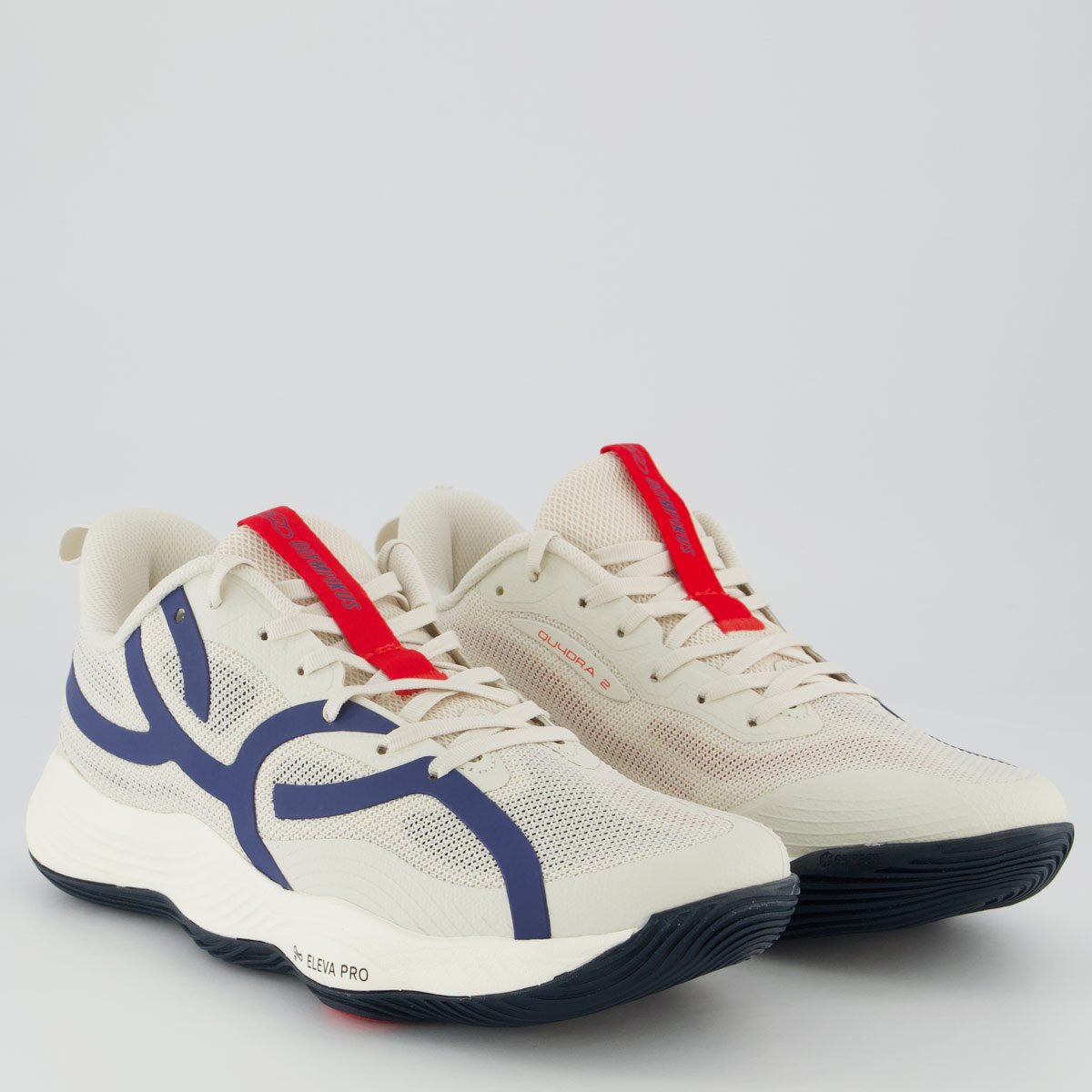 Tênis Olympikus Qu4dra 2 Feminino Off-White e Azul Off White 2