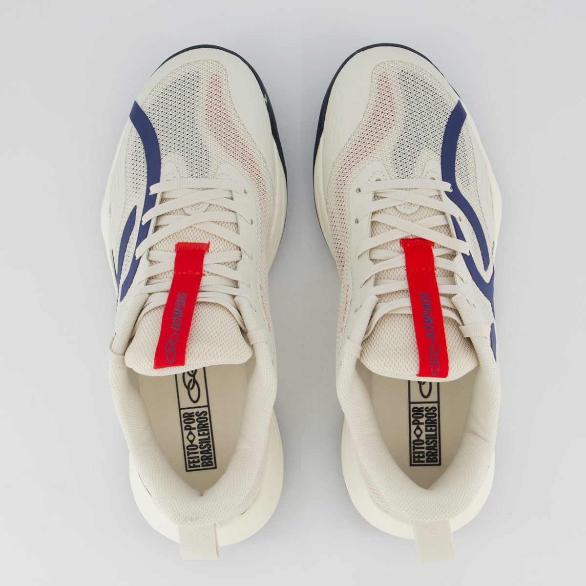 Tênis Olympikus Qu4dra 2 Feminino Off-White e Azul Off White 4