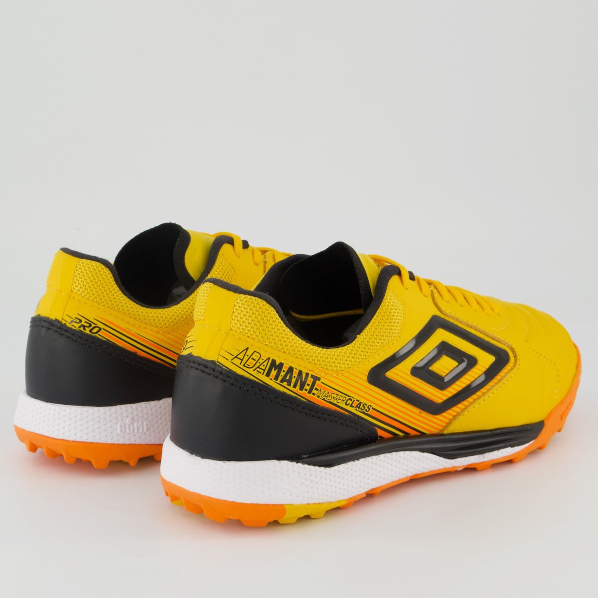 Chuteira Umbro Adamant Master Class Pro Bump Society Amarela e Preta Amarelo 3