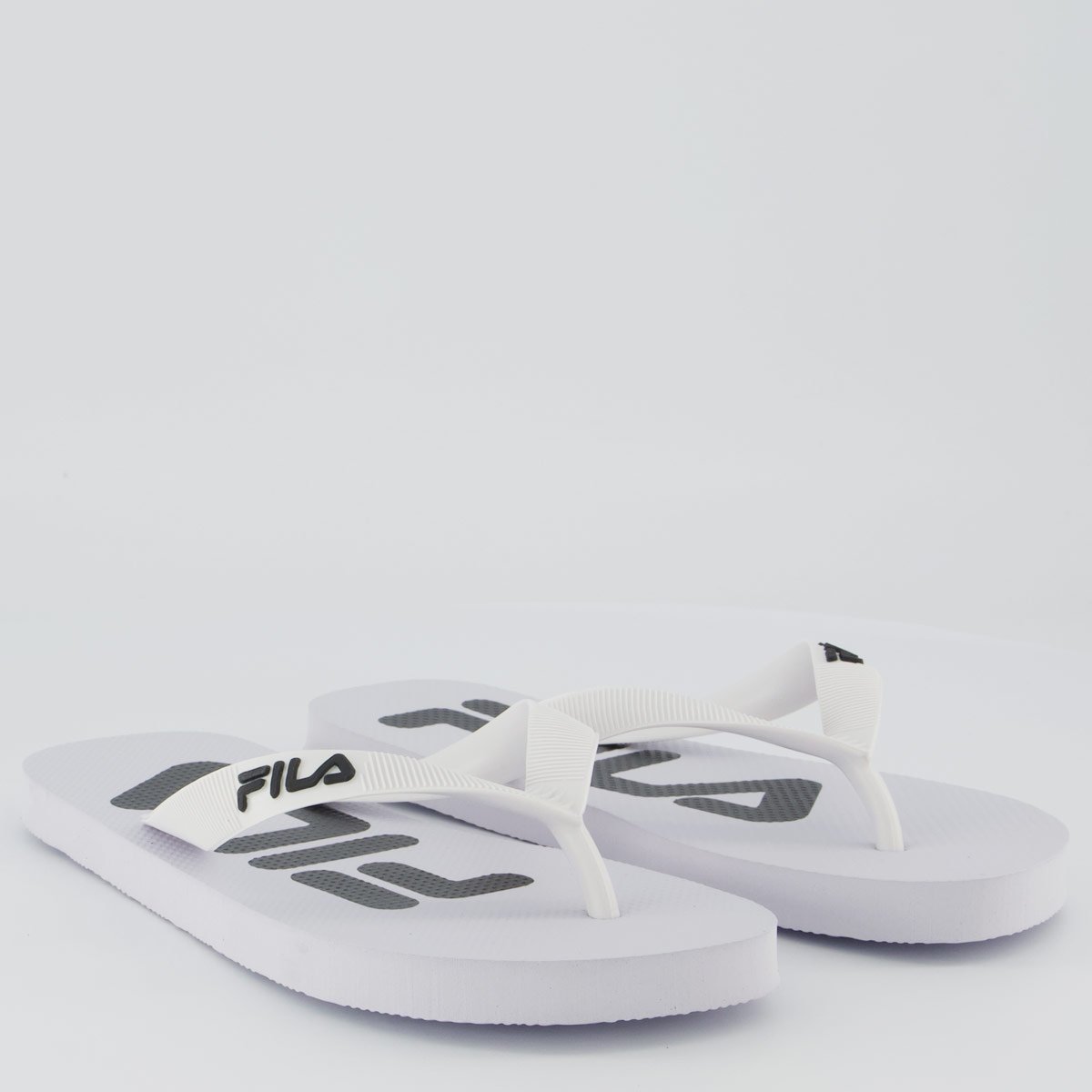 Chinelo Fila Fingers Branco e Preto Branco 3