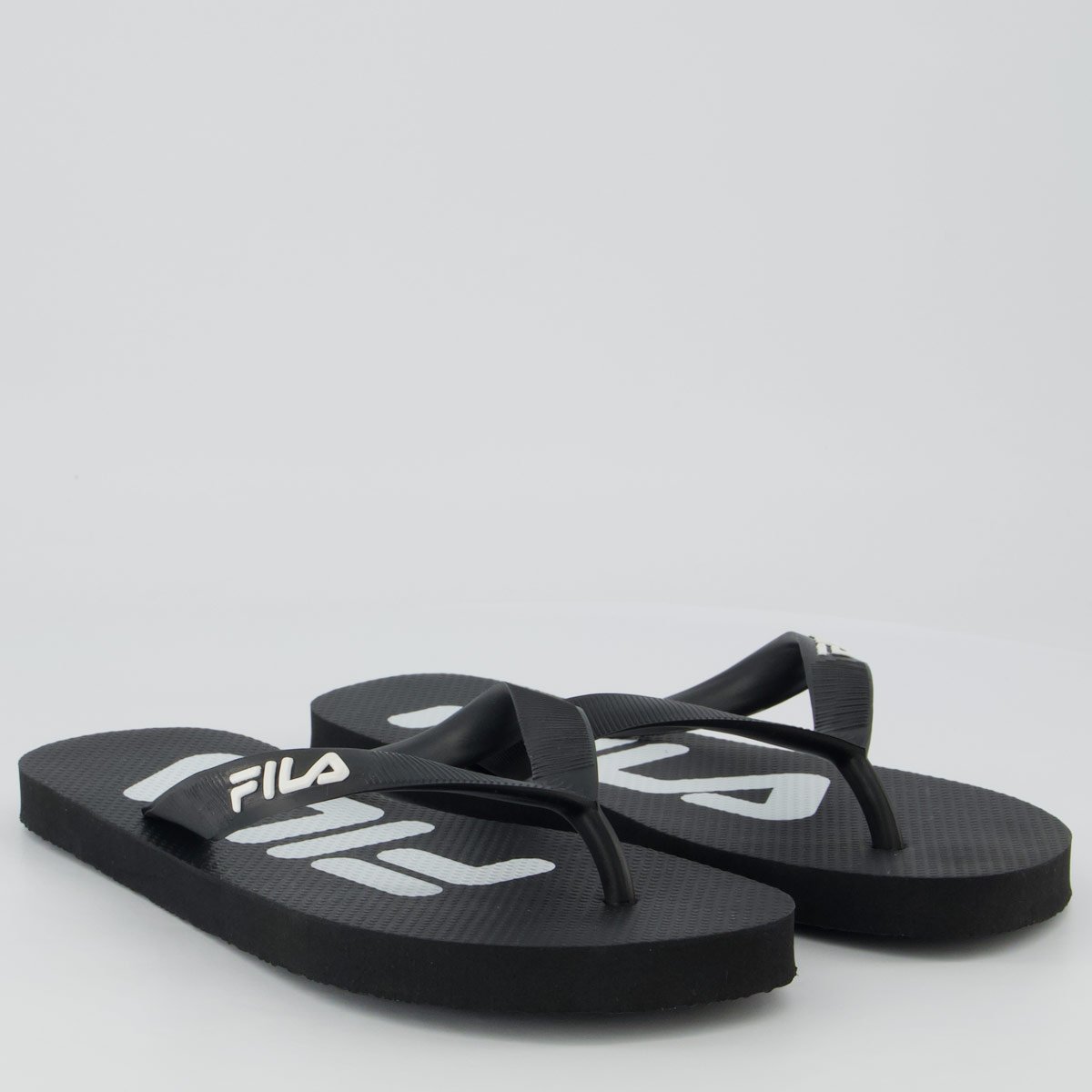 Chinelo Fila Fingers Preto e Branco Preto 3