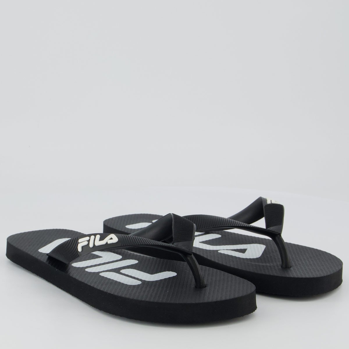 Chinelo Fila Fingers Feminino Preto e Branco Preto 3