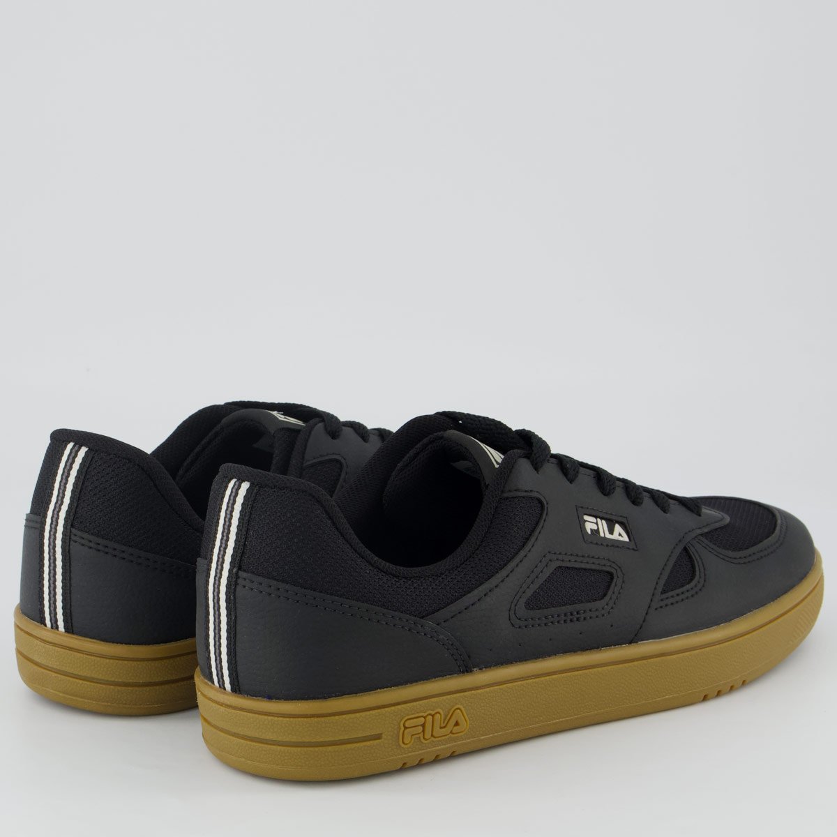 Tênis Fila Court 85 Preto e Bege Preto 3