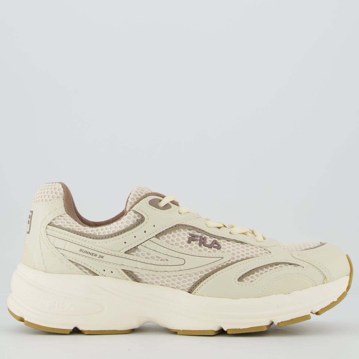 Tênis Fila Runner 2K Off-White e Bege
