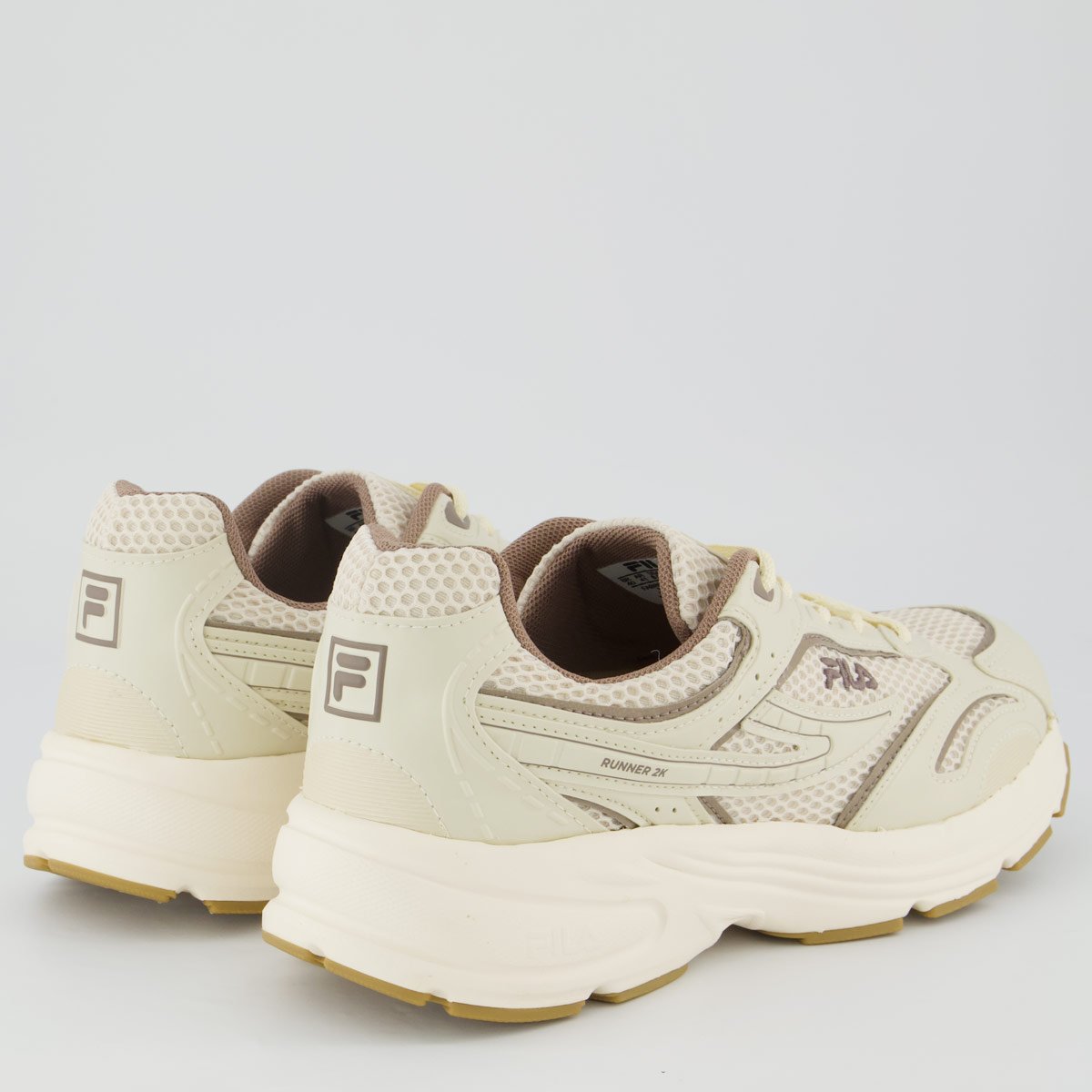 Tênis Fila Runner 2K Off-White e Bege Bege 3