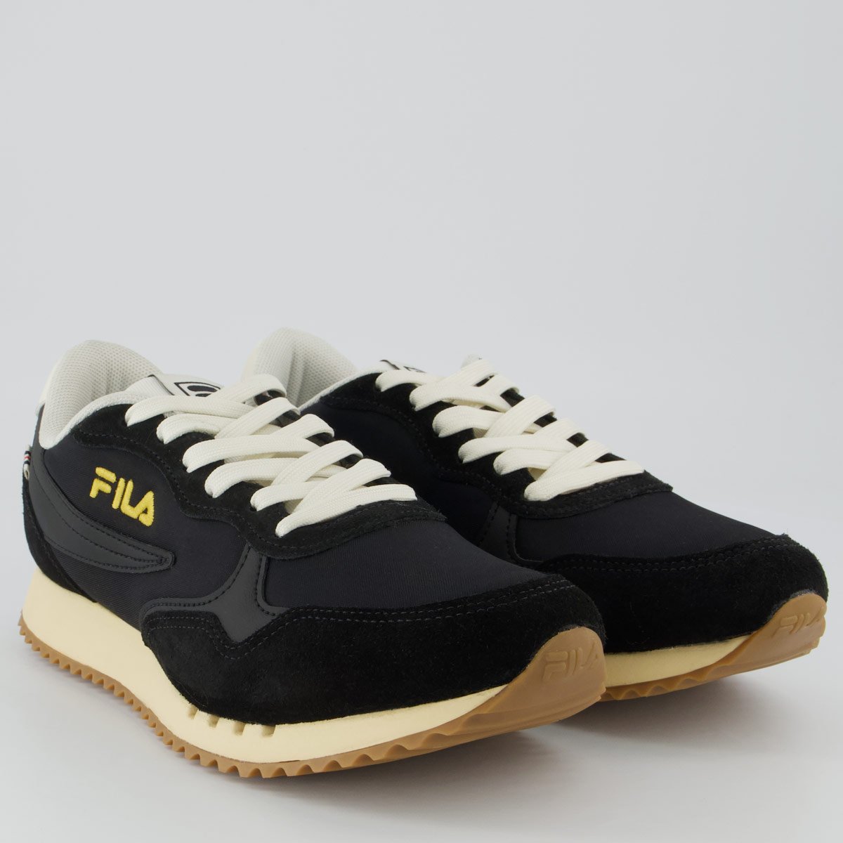 Tênis Fila Euro Jogger Vintage Preto e Bege Preto 2