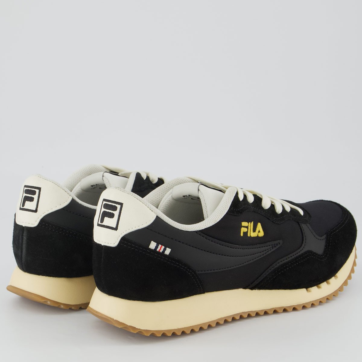 Tênis Fila Euro Jogger Vintage Preto e Bege Preto 3