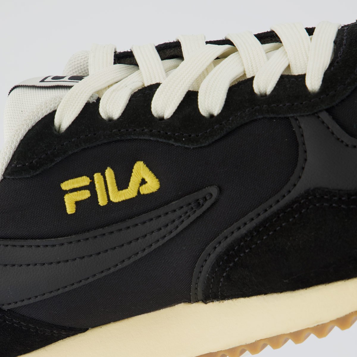 Tênis Fila Euro Jogger Vintage Preto e Bege Preto 7