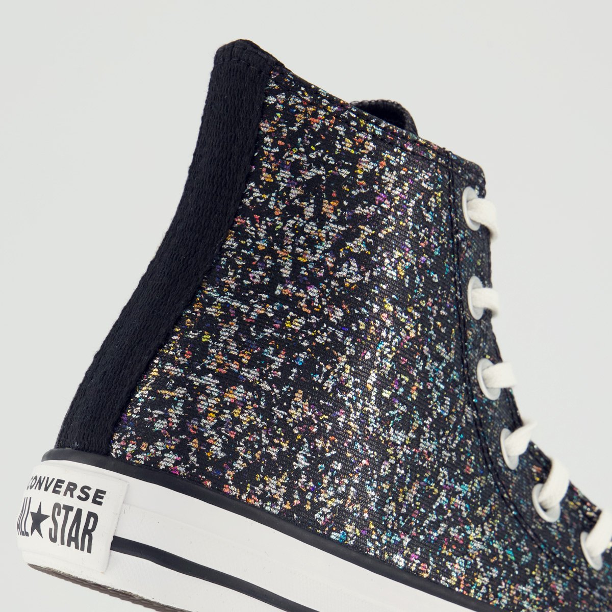 Tênis Converse All Star CT Shinefetti Cano Alto Feminino Preto Preto 6