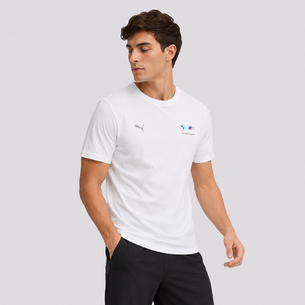 Camiseta Puma BMW Ess Logo Tee Branca Branco 2