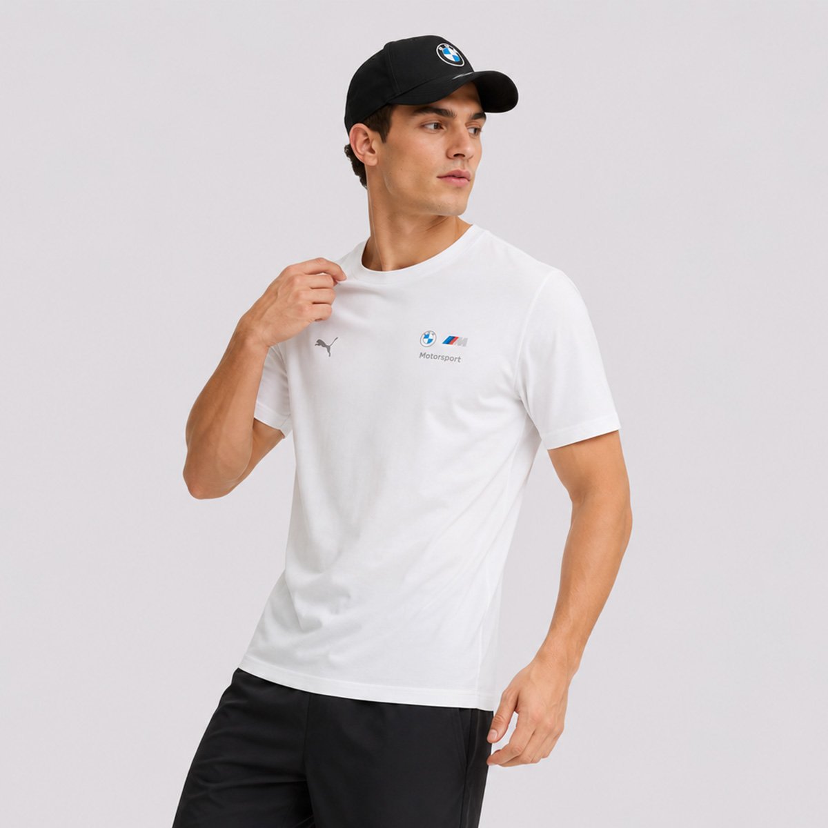 Camiseta Puma BMW Ess Logo Tee Branca Branco 3