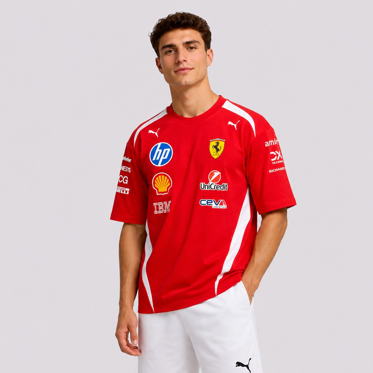Camiseta Puma Sf Ferrari Replica Drivers Authentic Vermelha Vermelho 2