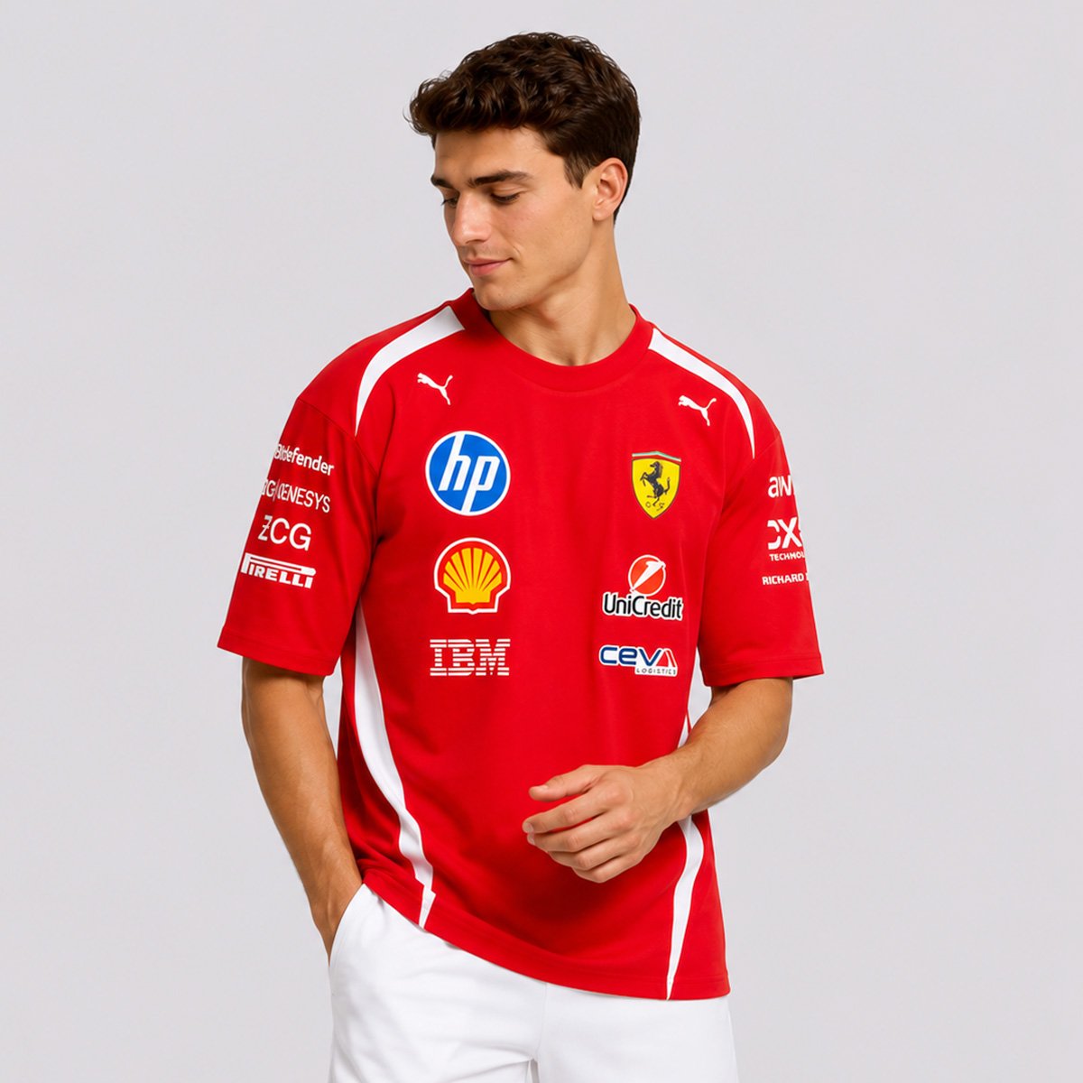 Camiseta Puma Sf Ferrari Replica Drivers Authentic Vermelha Vermelho 3