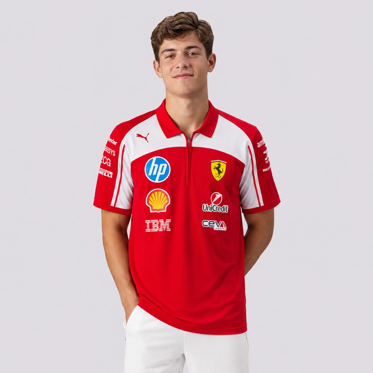 Polo Puma Sf Ferrari Replica 2026 Vermelha
