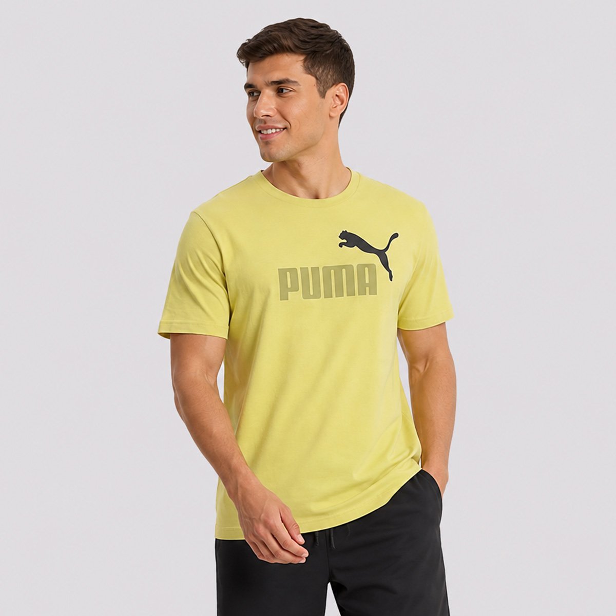 Camiseta Puma Ess 2 Color Logo Verde Verde 2