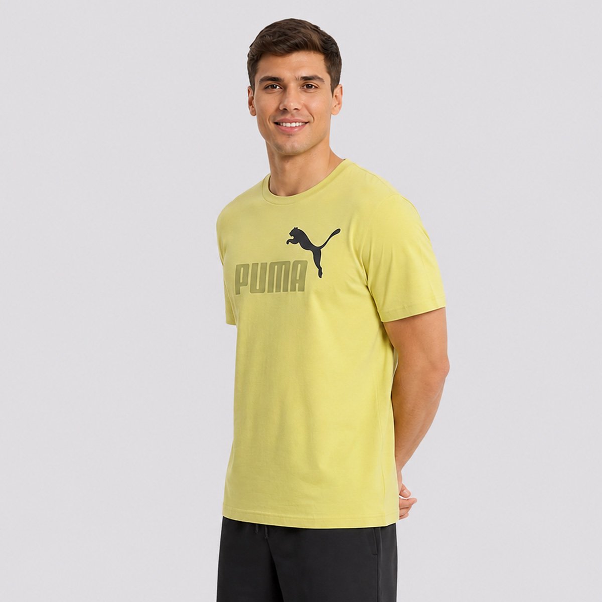Camiseta Puma Ess 2 Color Logo Verde Verde 3