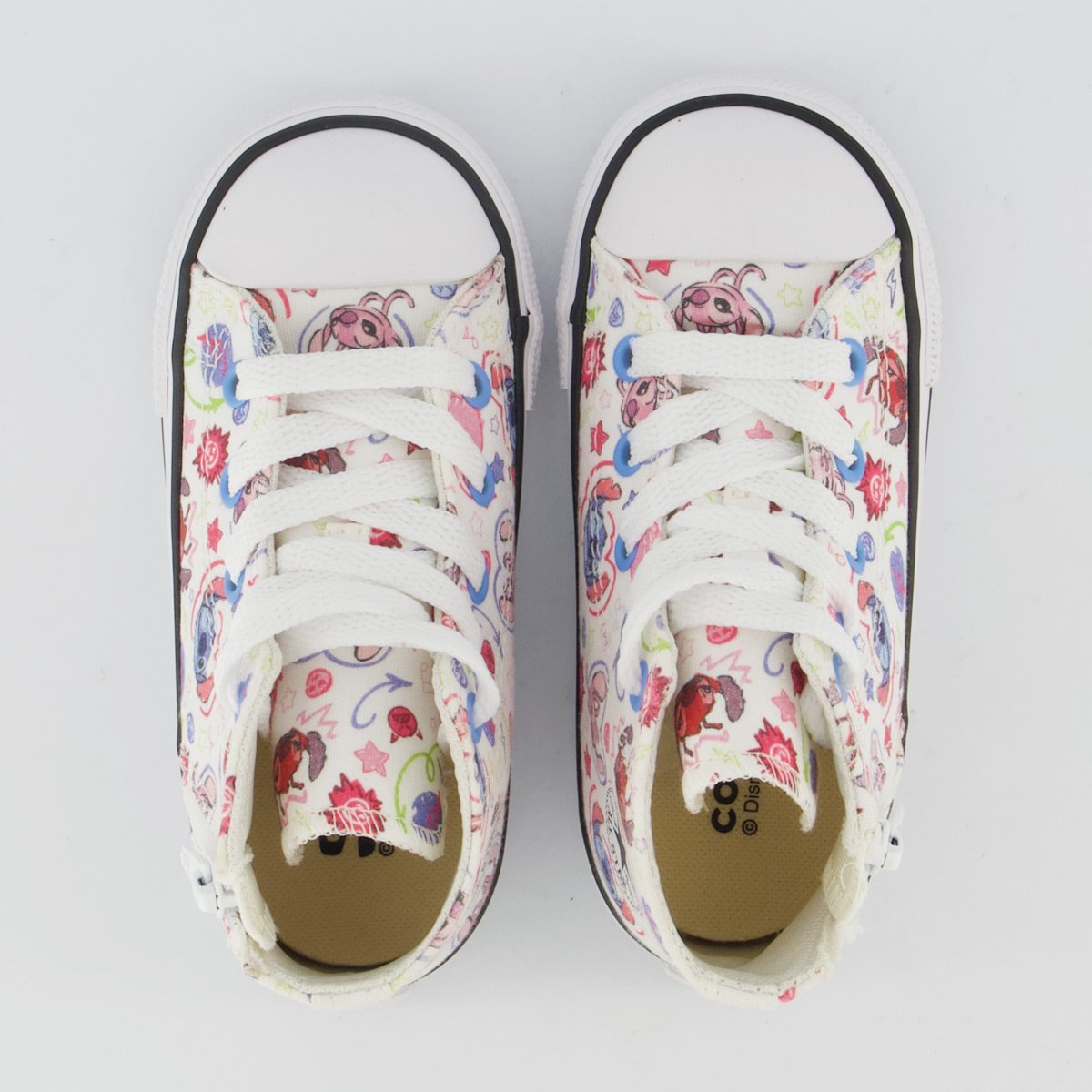 Tênis Converse All Star Chuck Taylor Stitch Infantil Branco e Rosa Branco 4