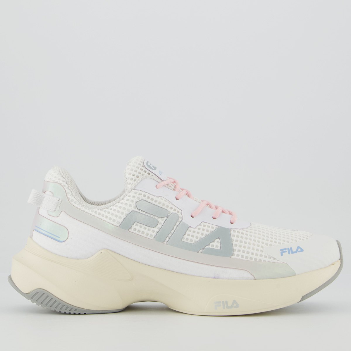 Tênis Fila Recovery Feminino Branco e Prata