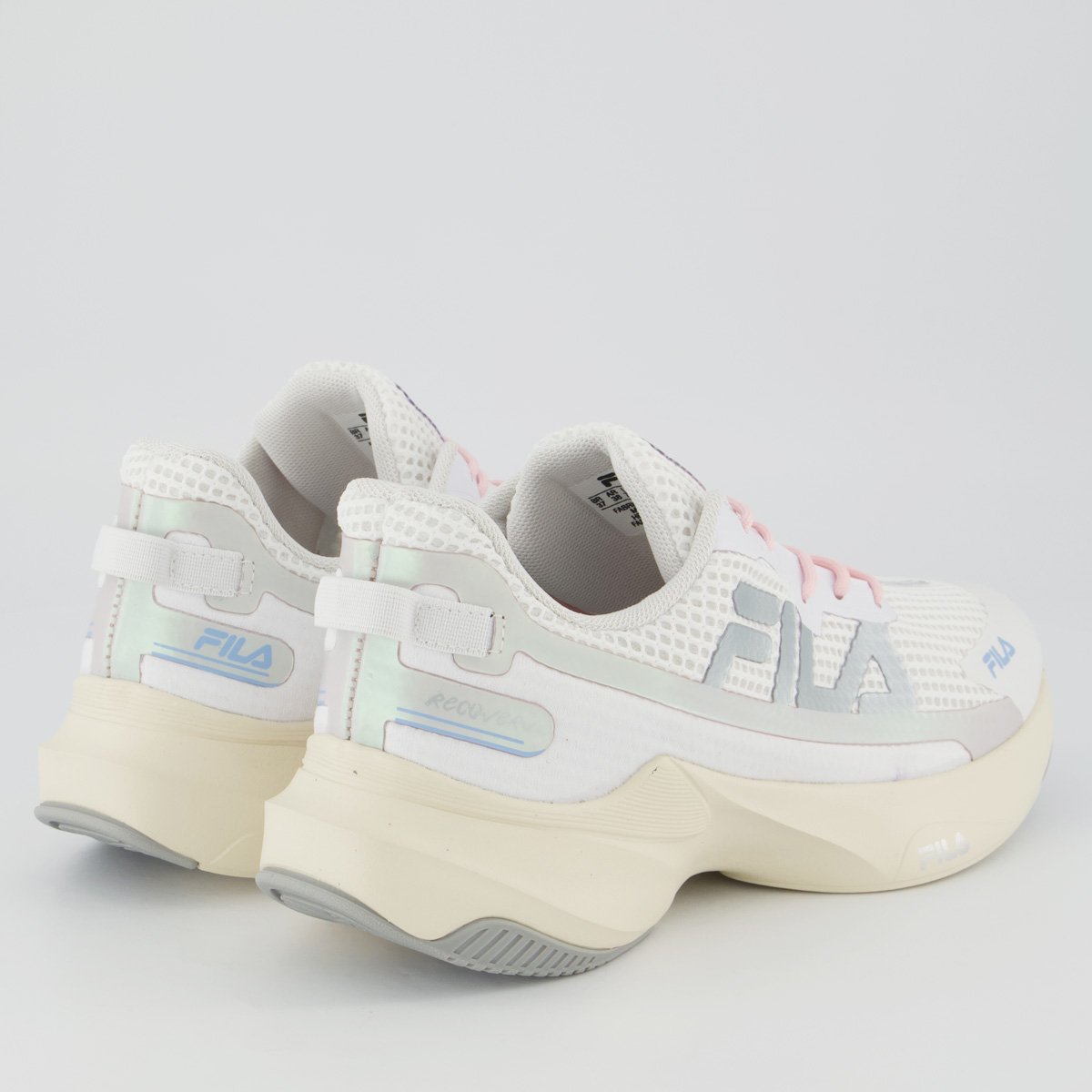 Tênis Fila Recovery Feminino Branco e Prata Branco 3