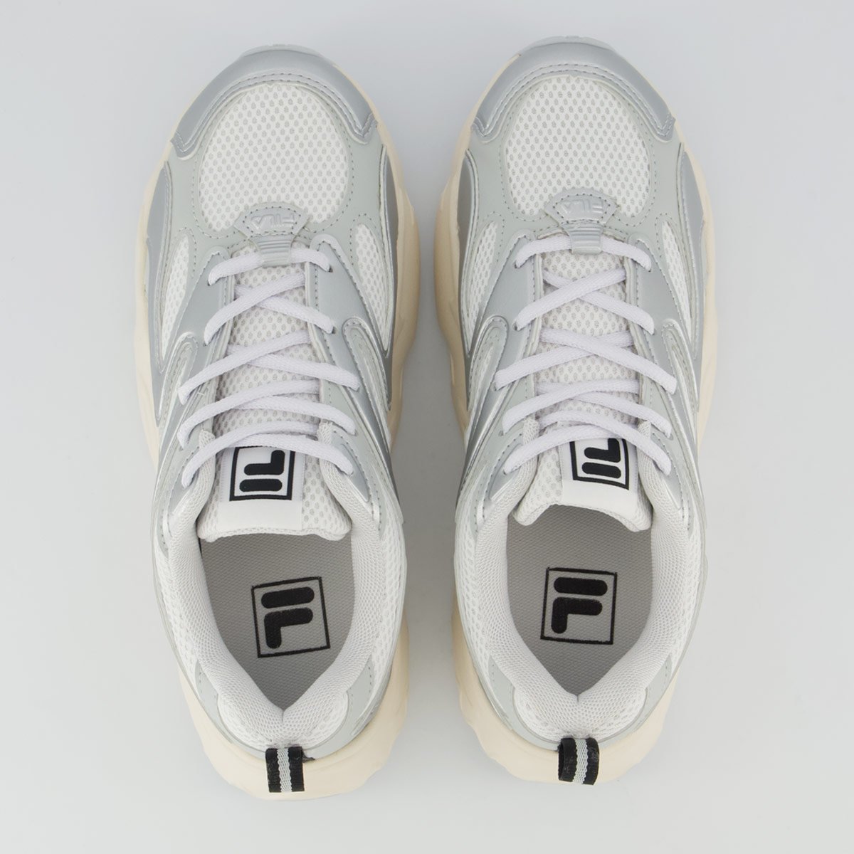 Tênis Fila Buzzard Bold Feminino Prata e Branco Branco/Prata 4