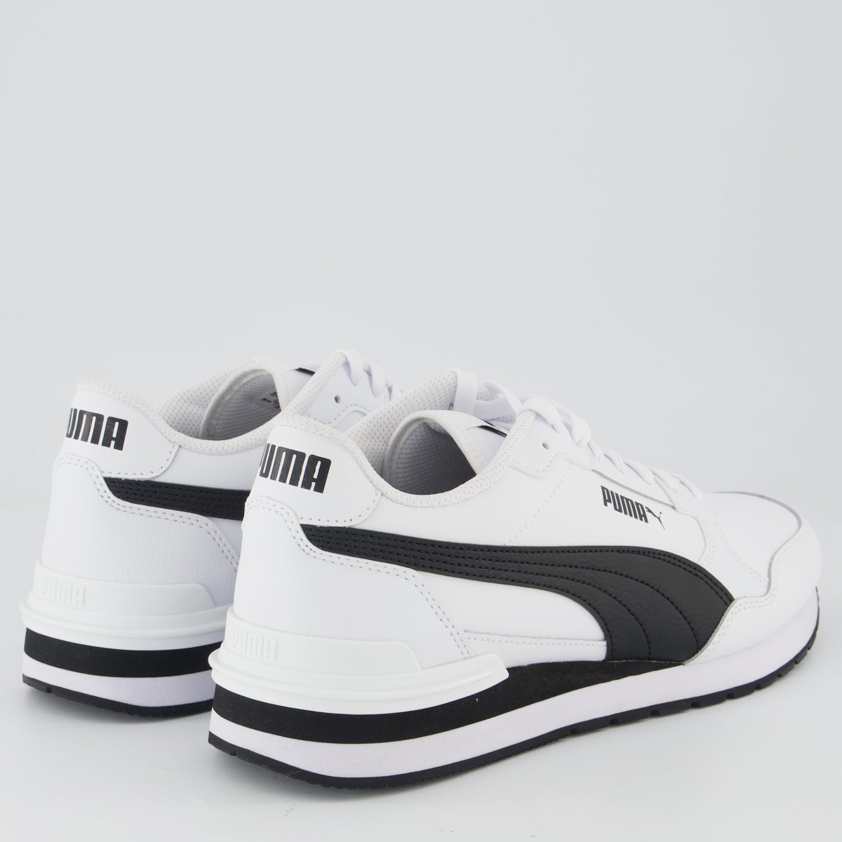 Tênis Puma St Runner V4 L Branco e Preto Branco 3