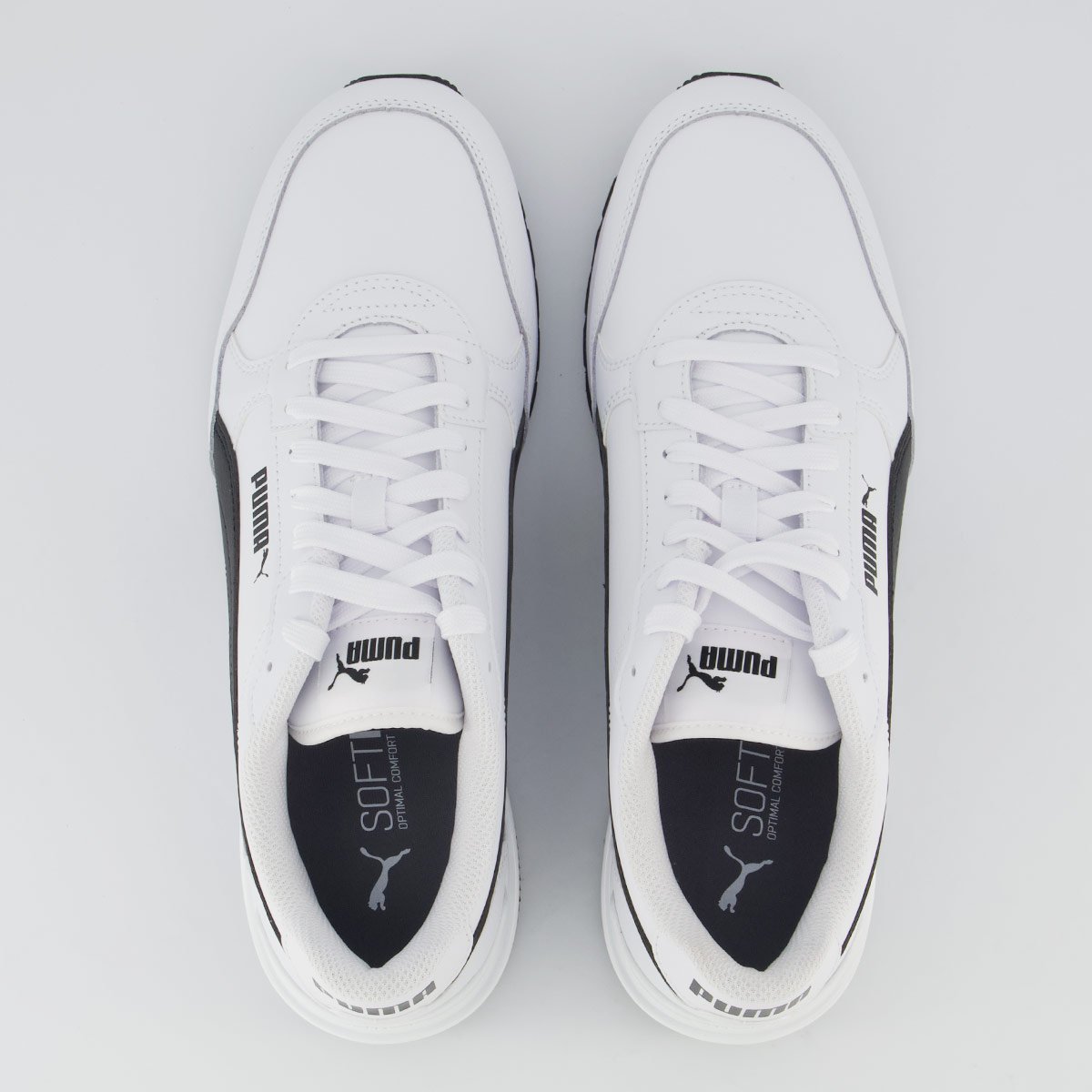 Tênis Puma St Runner V4 L Branco e Preto Branco 4