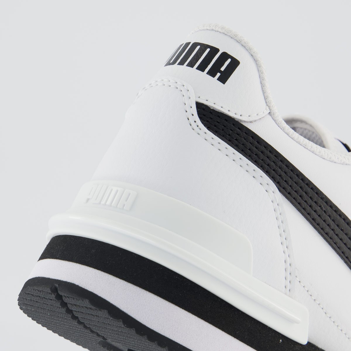 Tênis Puma St Runner V4 L Branco e Preto Branco 6