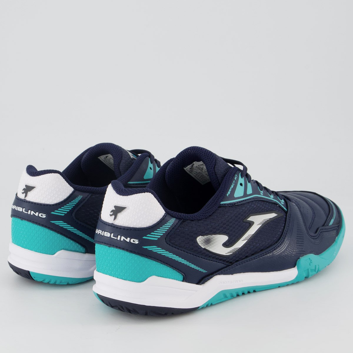 Chuteira Joma Dribling Futsal Azul Marinho e Branc Azul 3