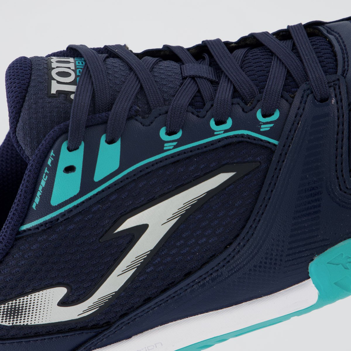 Chuteira Joma Dribling Futsal Azul Marinho e Branc Azul 7