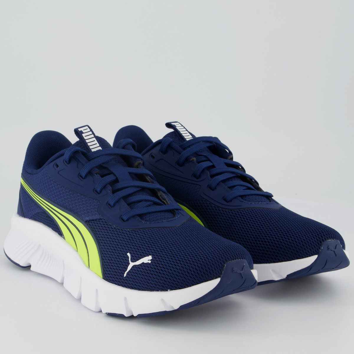 Tênis Puma Flexfocus Lite Modern Infantil Marinho e Verde Azul Marinho 2