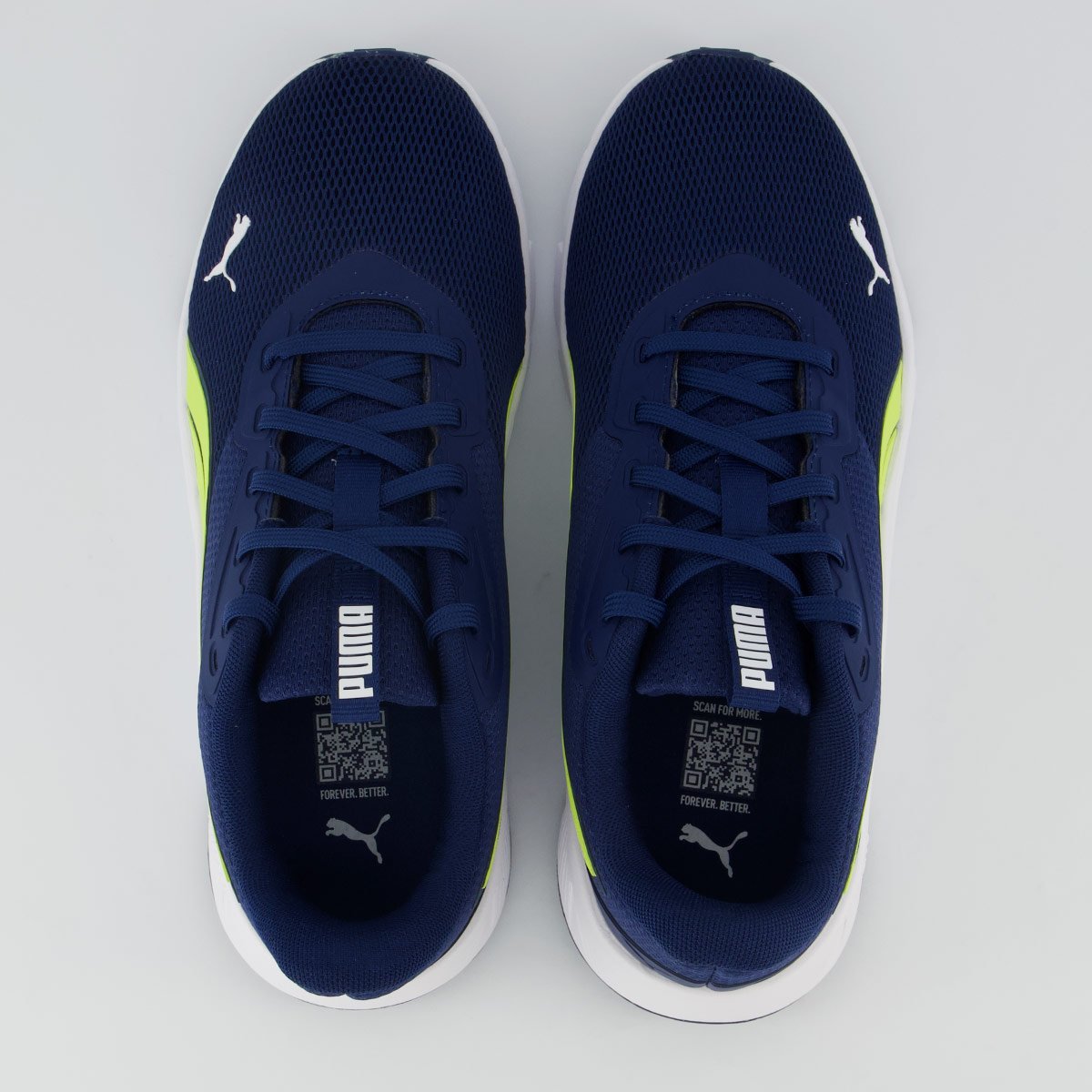 Tênis Puma Flexfocus Lite Modern Infantil Marinho e Verde Azul Marinho 4