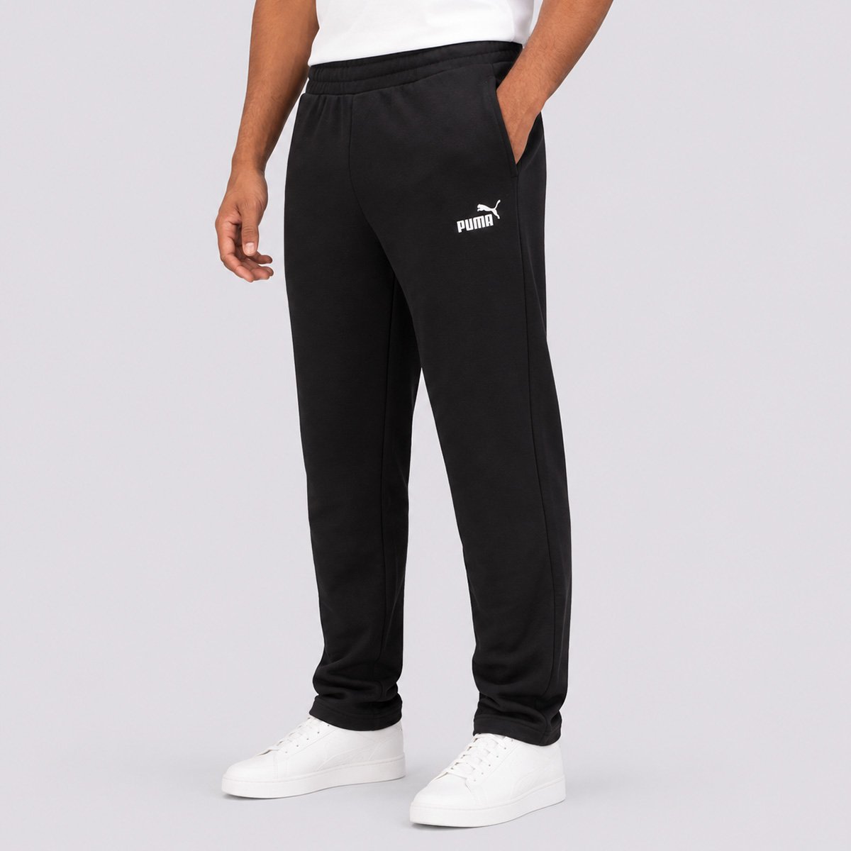 Calça Puma Ess No.1 Sweatpants Tr OP Preta Preto 2