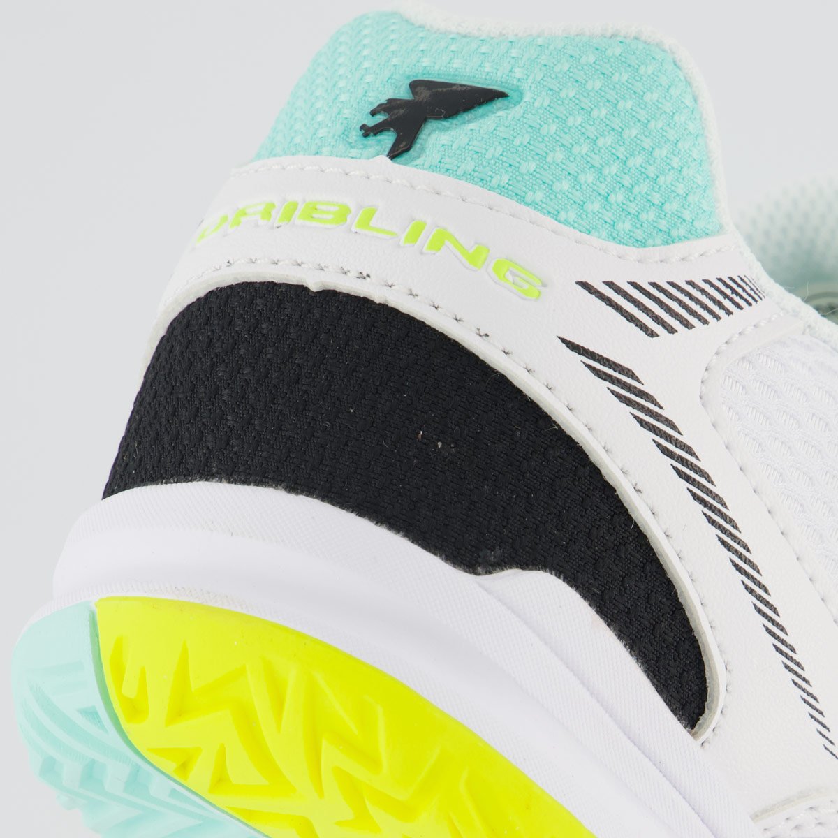 Chuteira Joma Dribling Futsal Branca e Verde Branco 6