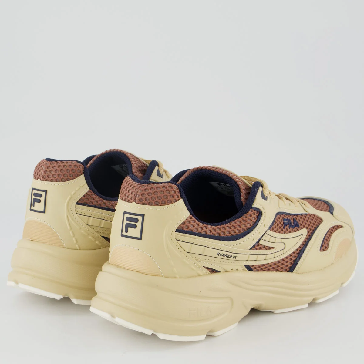 Tênis Fila Runner 2K Feminino Bege e Marinho Bege 3