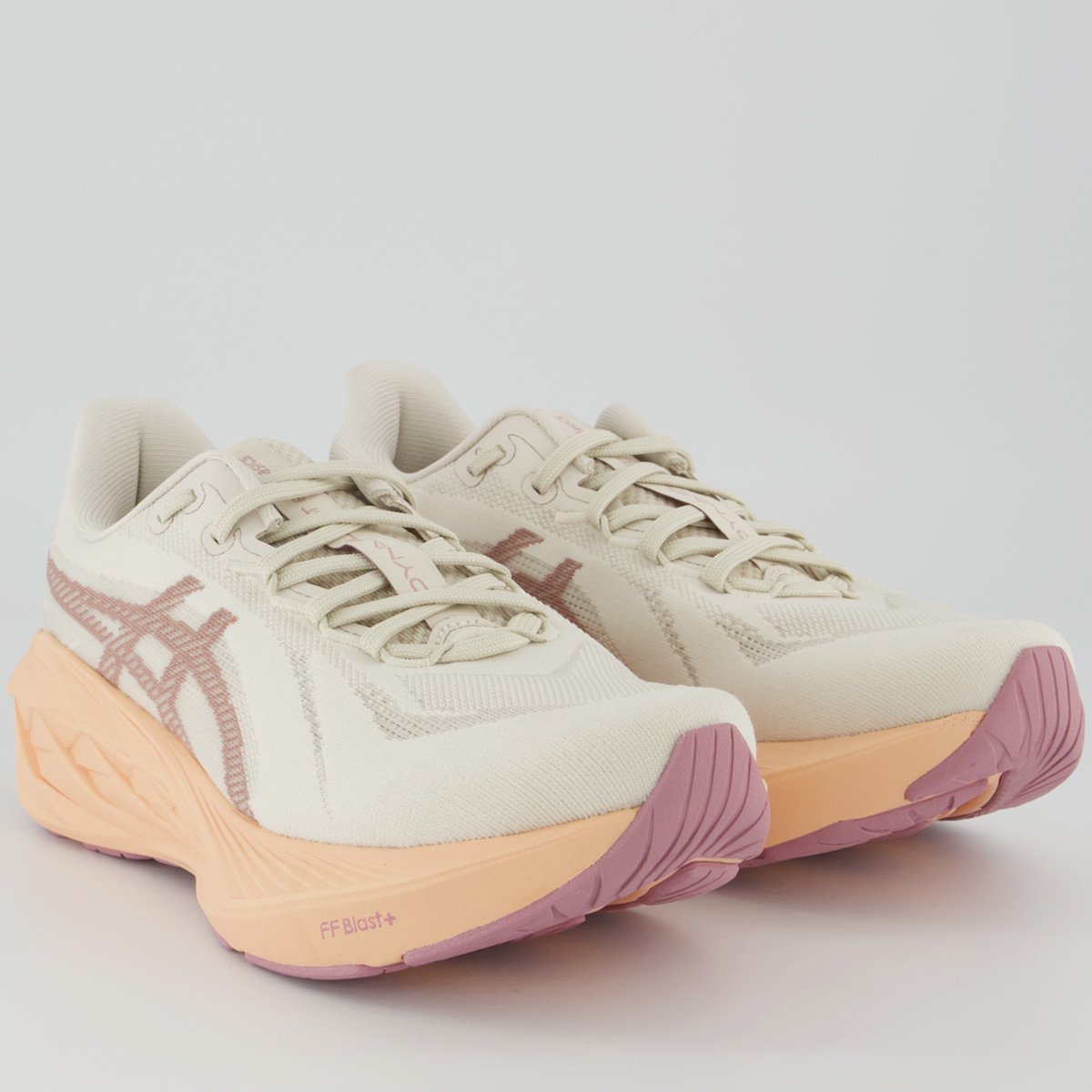 Tênis Asics Dynablast 6 SE Feminino Off White e Rosa Off White 2